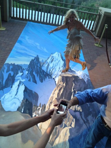 3D Mountain street art