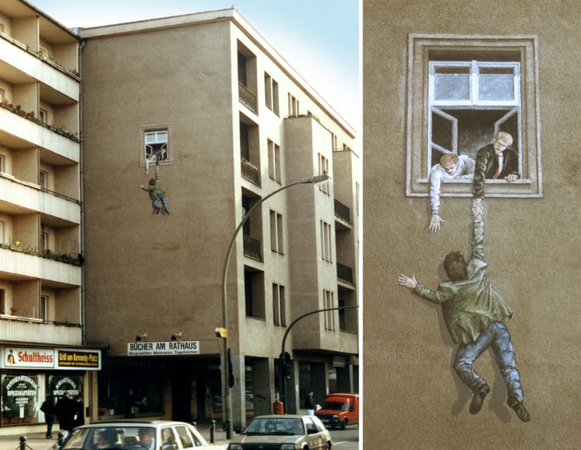 trompe l'oeil outdoor mural